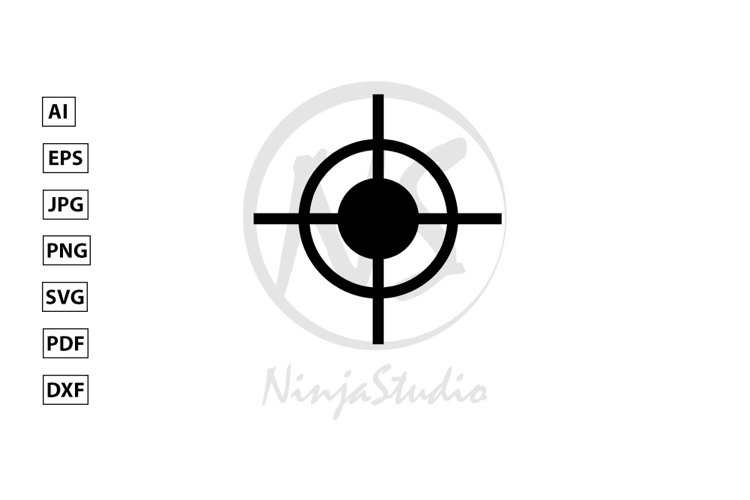 Target Icon In Flat Style Vector example image 1