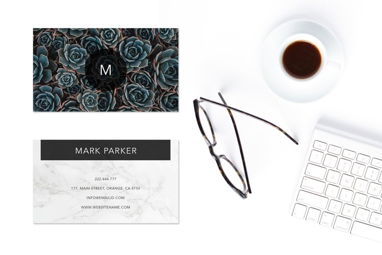 Modern Pattern Texture Beautiful Professional Art Business Card   example image 1