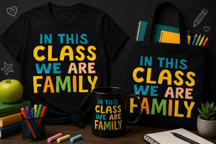 In This Class We Are Family PNG, Classroom Teacher Design