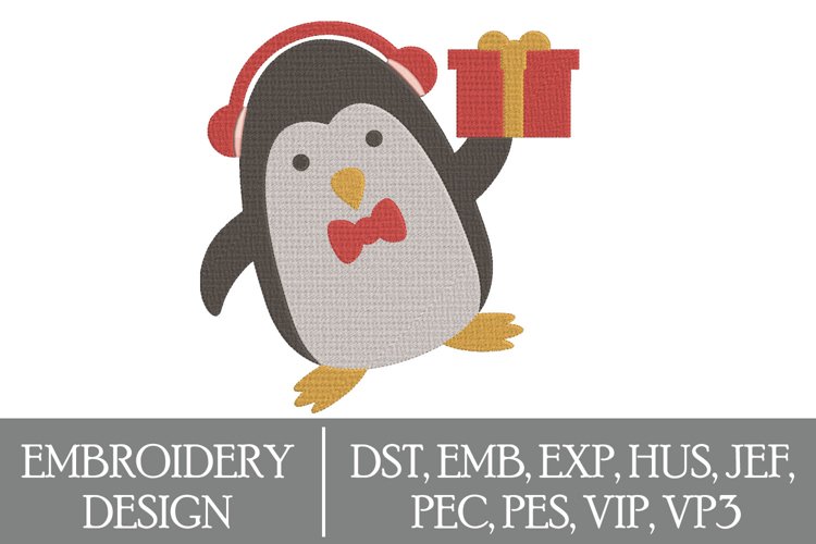 Penguin Machine Embroidery Design example image 1