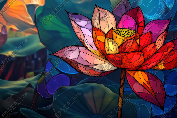 Stained Glass Texture Image 16