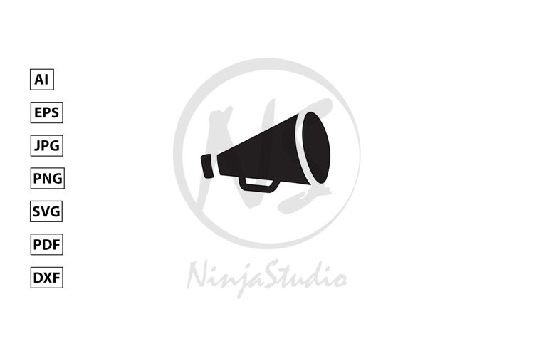 Megaphone Icon In Flat Style Vector example image 1