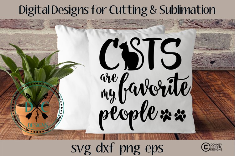 Cats are My Favorite People SVG example image 1