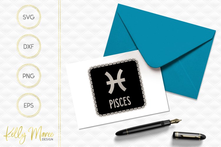 Pisces Zodiac SVG File example image 1