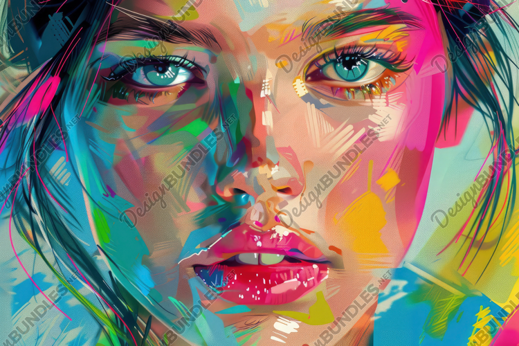 Girl Face Painting Background Wallpaper