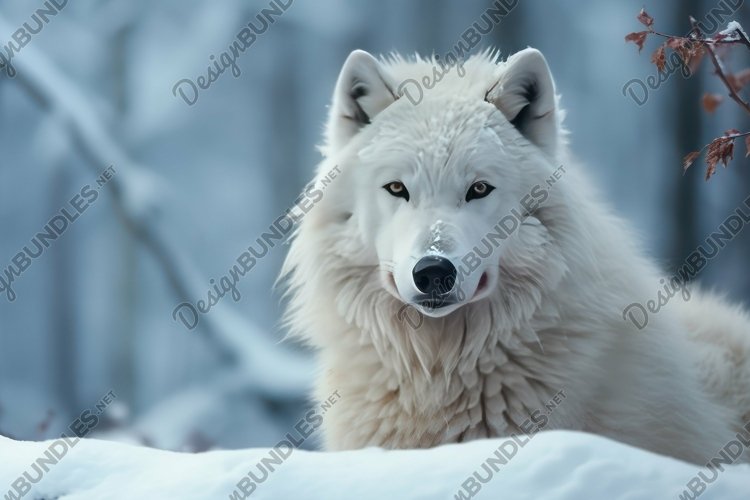 Tundra Wolf Background Wallpaper example image 1