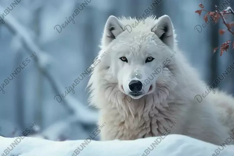 Tundra Wolf Background Wallpaper