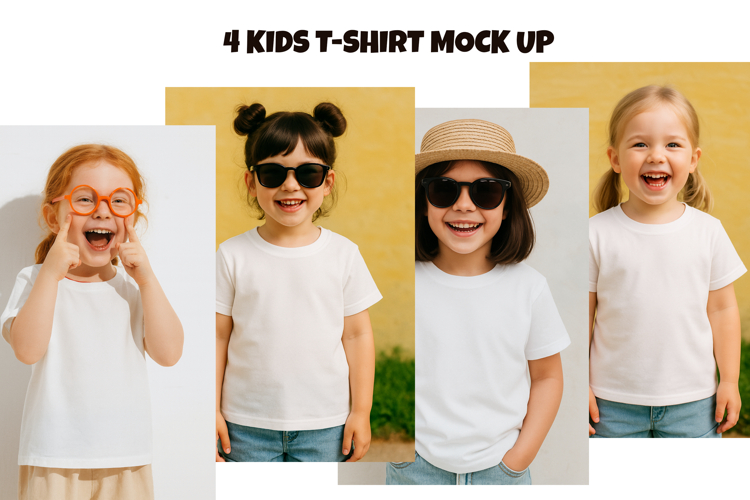 4 Kids Shirt Mockup