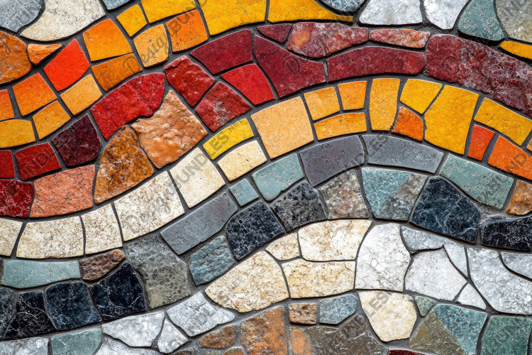 Curved Tiles Background Wallpaper