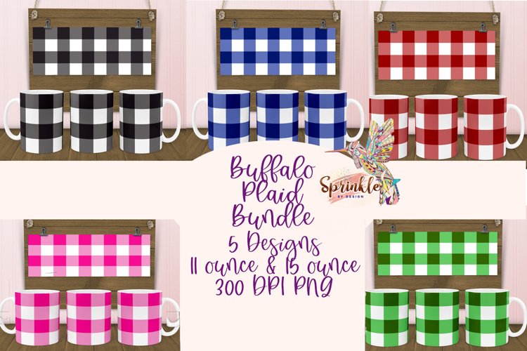 Buffalo Plaid Sublimation Bundle - Sublimation Mug Designs example image 1