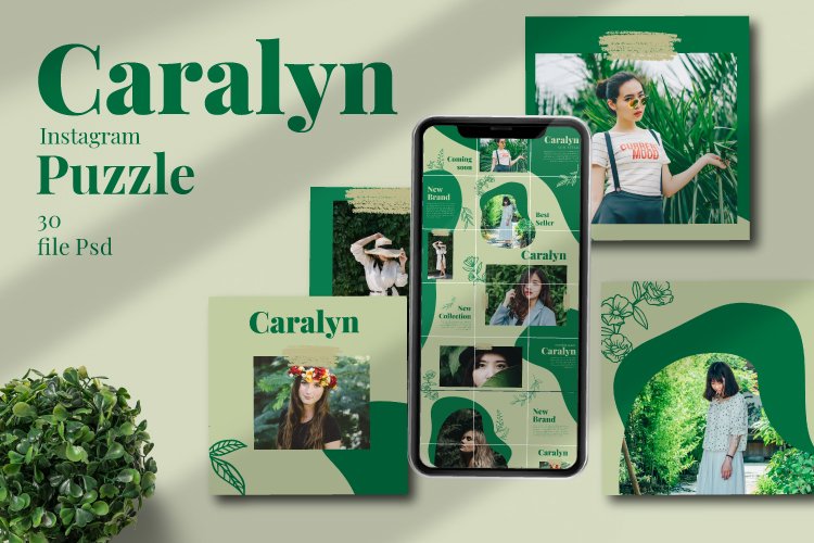 Caralyne Instagram Puzzle Template example image 1