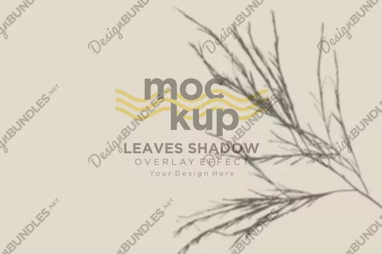 Leaves Shadow Overlay Effect Mockup