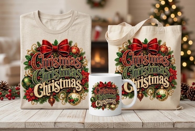 Christmas Christmas Christmas PNG, Vintage Holiday
