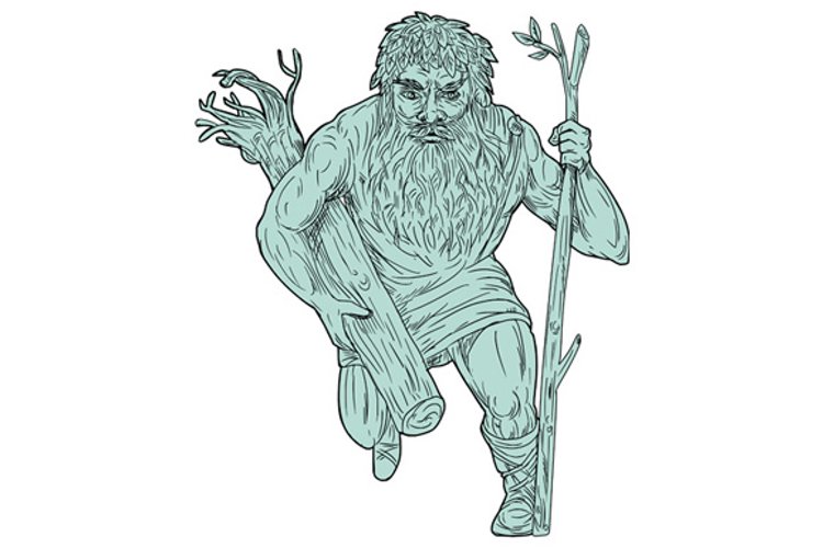 Leshy Tree Runk Staff Drawing example image 1