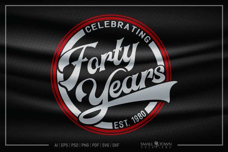 40 years, 1980, Forty Years svg, 40th, PRINT, CUT, DESIGN (771523