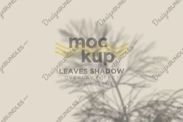 Leaves Shadow Overlay Effect Mockup