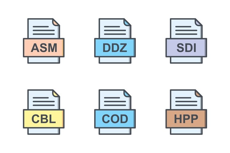 Set Of File Formats Icons example image 1