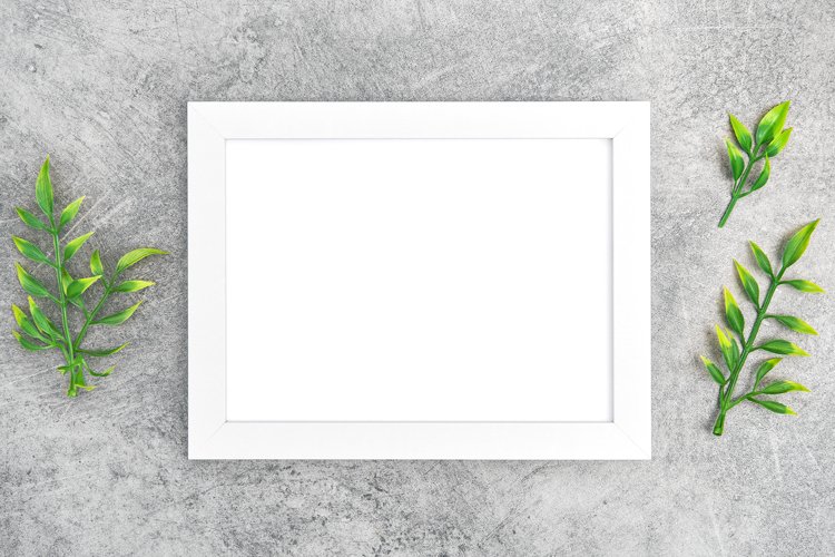 Frame mock up template floral flat lay stock photo example image 1