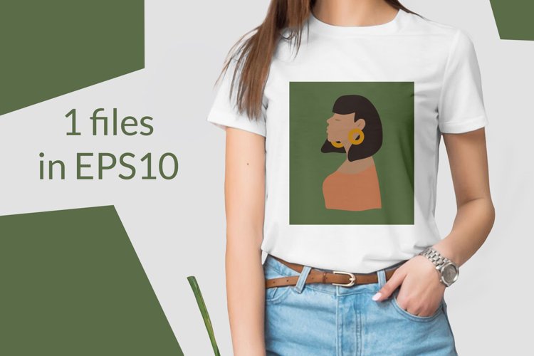 face profile of a dark-skinned girl example image 1