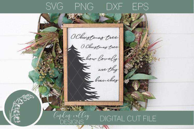 O Christmas Tree SVG| Pine Tree SVG|Winter Scene SVG example image 1