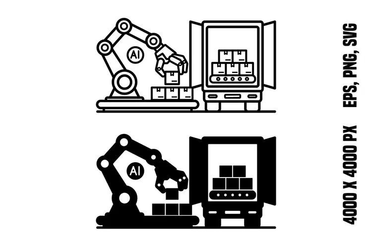 Automated Cargo Loading Icons