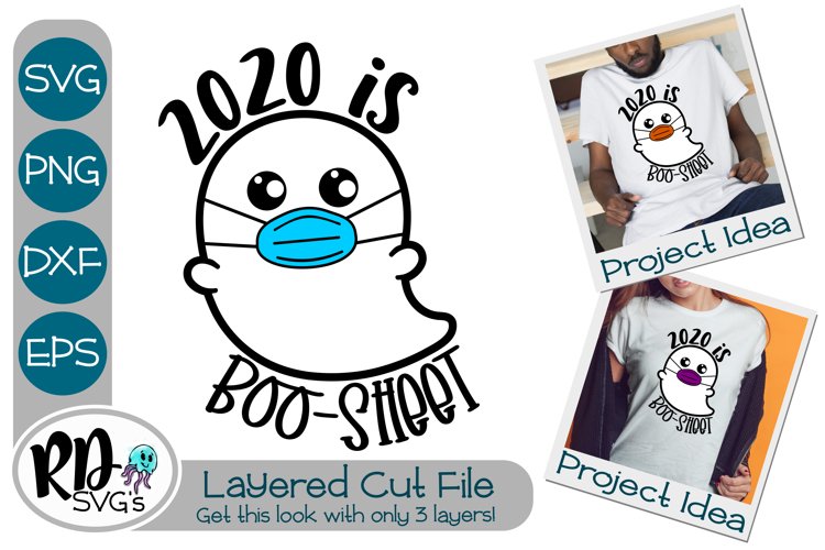 2020 is Boo Sheet - A Halloween Layered Cut File example image 1