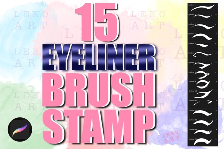 Eyeliner Brush Stamp Procreate