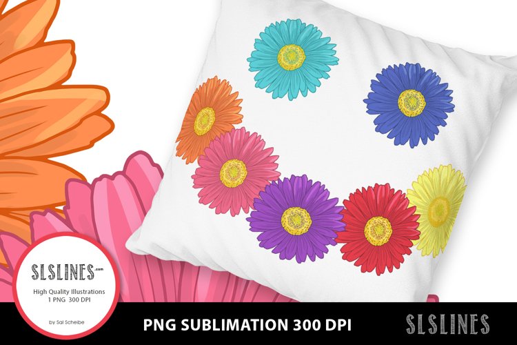 Daisy Smiley Face PNG sublimation example image 1