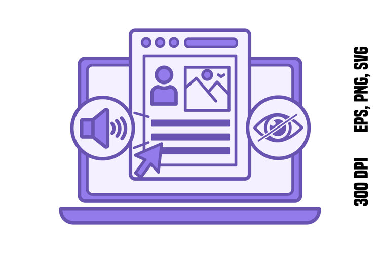 Purple Screen Reader Software Icon example image 1
