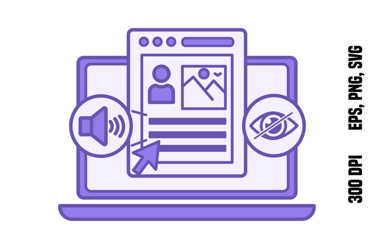 Purple Screen Reader Software Icon