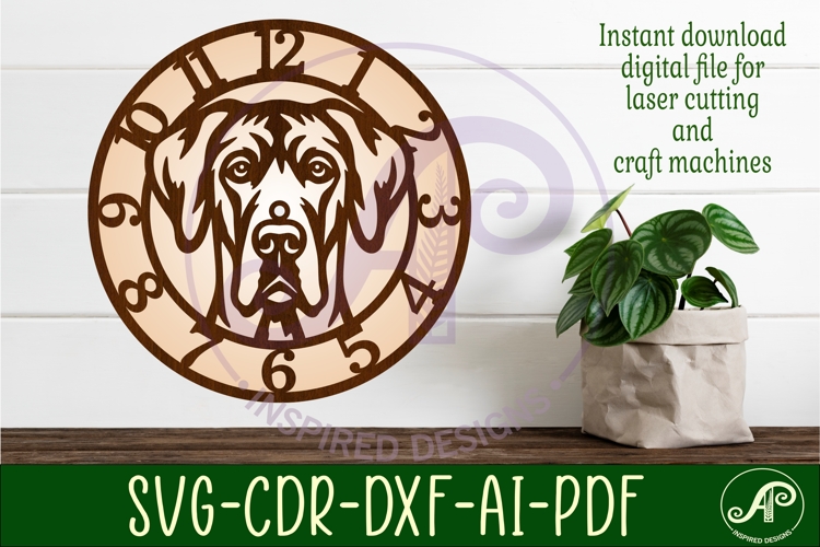 Great Dane Dog clock wall clock laser cut file