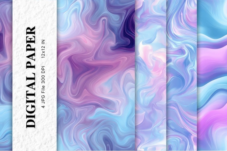 Rainbow Watercolor Alcohol Ink Background Digital Paper