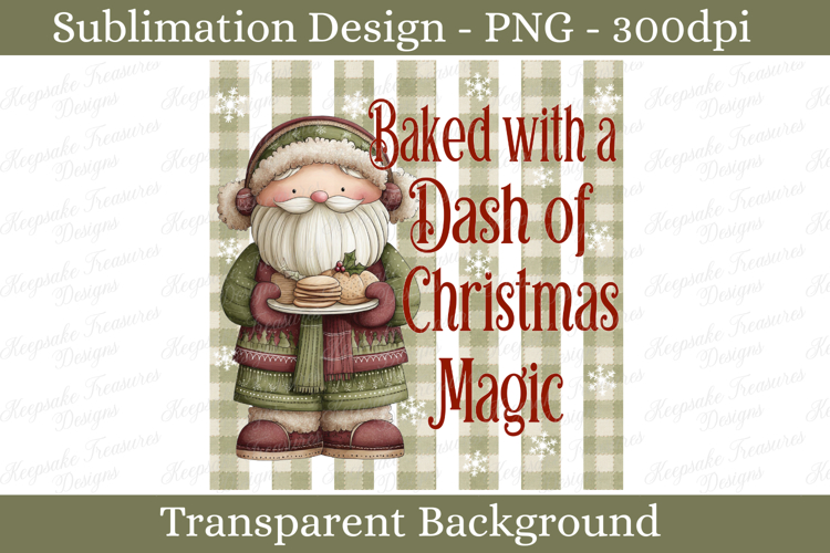 Santa Claus Dash Of Christmas Magic Sublimation PNG
