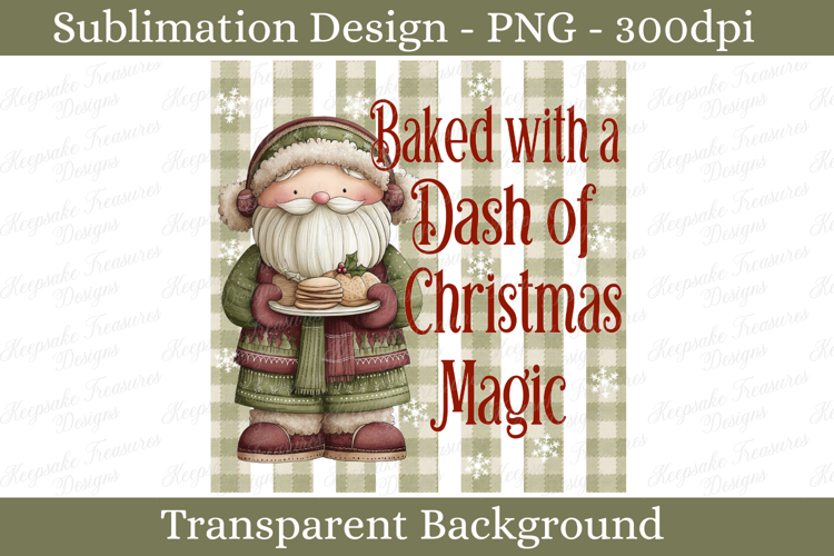 Santa Claus Dash Of Christmas Magic Sublimation PNG