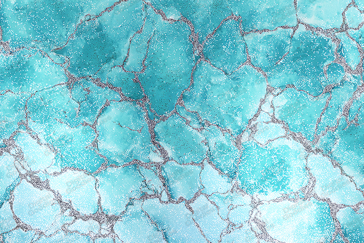 Aqua Glitter Marble Texture Sparkling Background