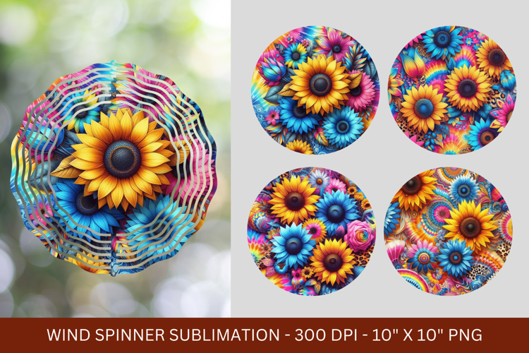 wind spinner - neon sunflower