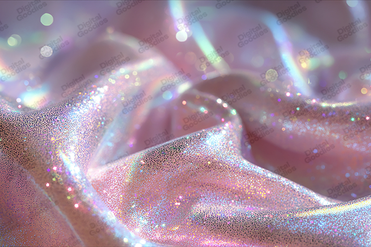 Pink Holographic Glitter Fabric Background Texture