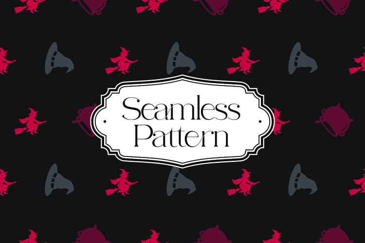 Halloween Seamless Pattern, Digital Paper example image 1