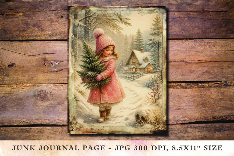 Christmas Junk Journal Pages children