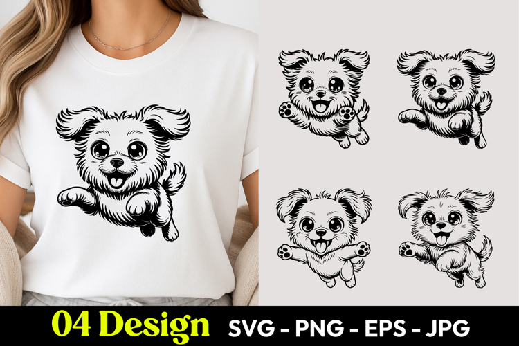 Jumping Puppy SVG PNG