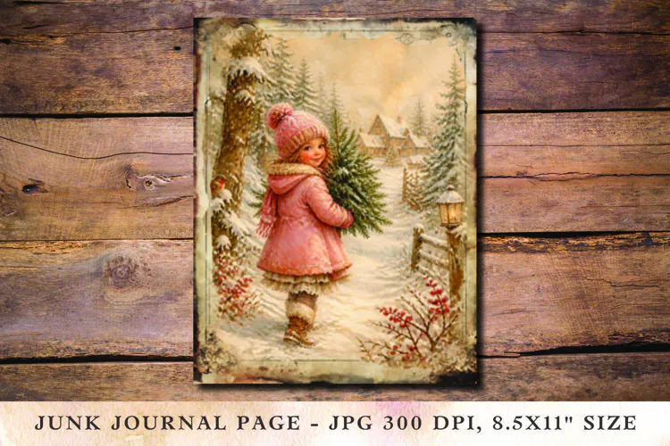 Christmas Junk Journal Pages children