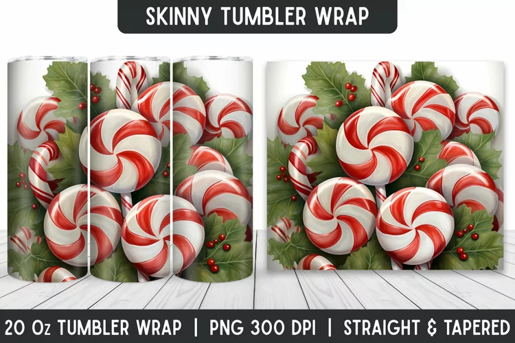 Tumbler Sublimation Wrap | 3D Sublimation | Skinny Tumbler