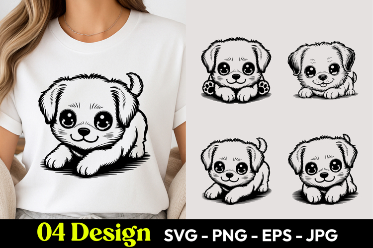 Puppy Peeking SVG PNG
