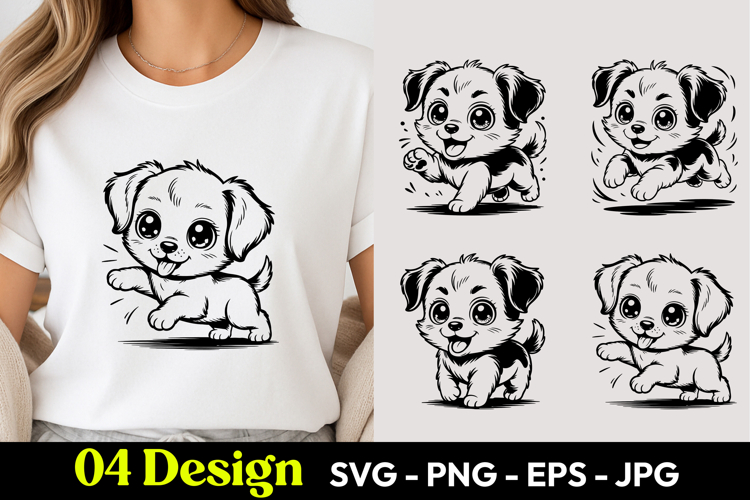 Resting Puppy SVG PNG