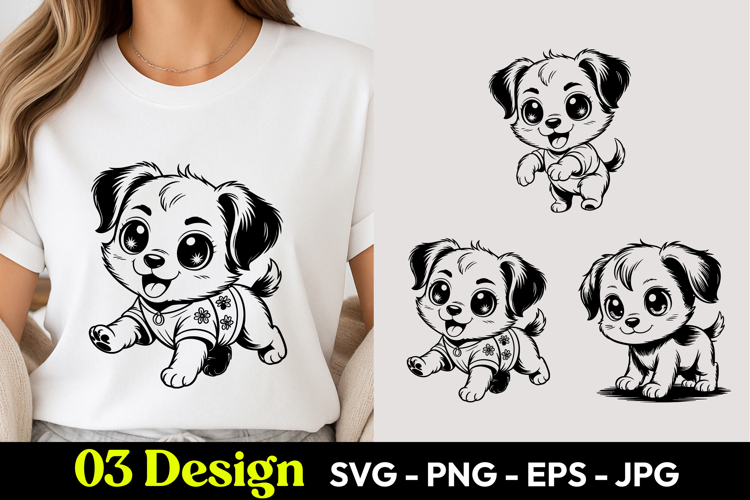 Happy Puppy SVG PNG