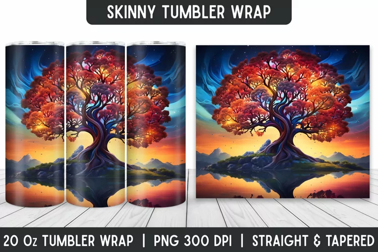Tumbler Sublimation Wrap | 3D Sublimation | Skinny Tumbler