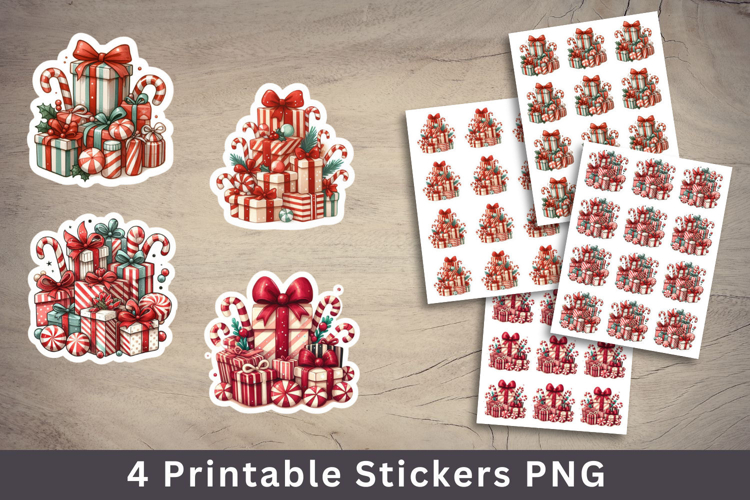 christmas printable sticker - christmas gifts
