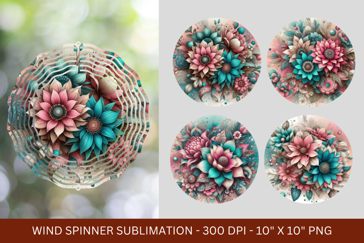 wind spinner - watercolor sunflowers