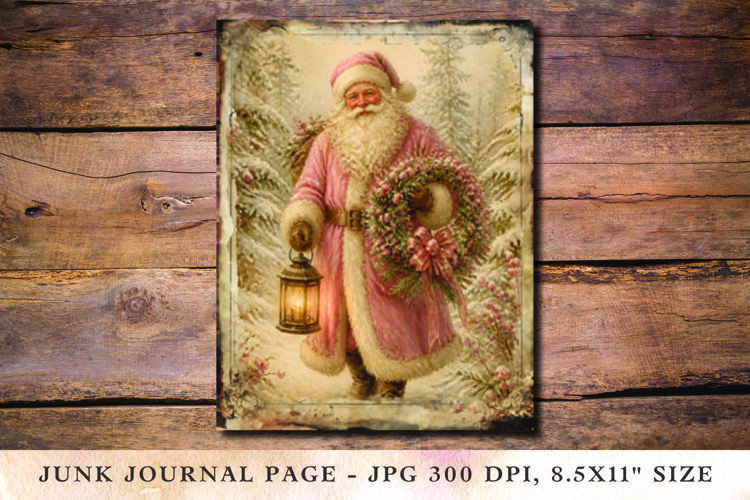 Christmas Junk Journal Pages santa claus example image 1