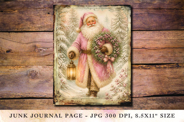 Christmas Junk Journal Pages santa claus example image 1